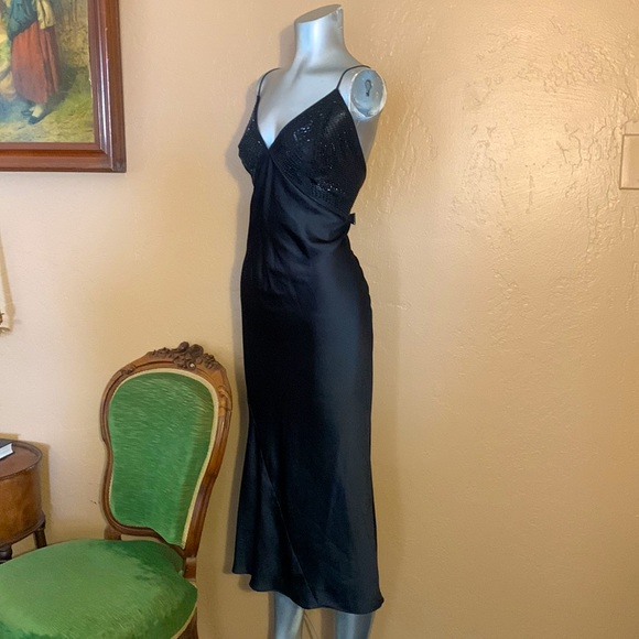 NWT Victoria Secret Black Slip Dress With Sequin Detail.  Sz XL - Picture 3 of 10